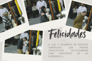 Lee más sobre el artículo Cuatro feligreses de nuestro Santuario y Parroquia fueron instituidos como ministros de catequesis