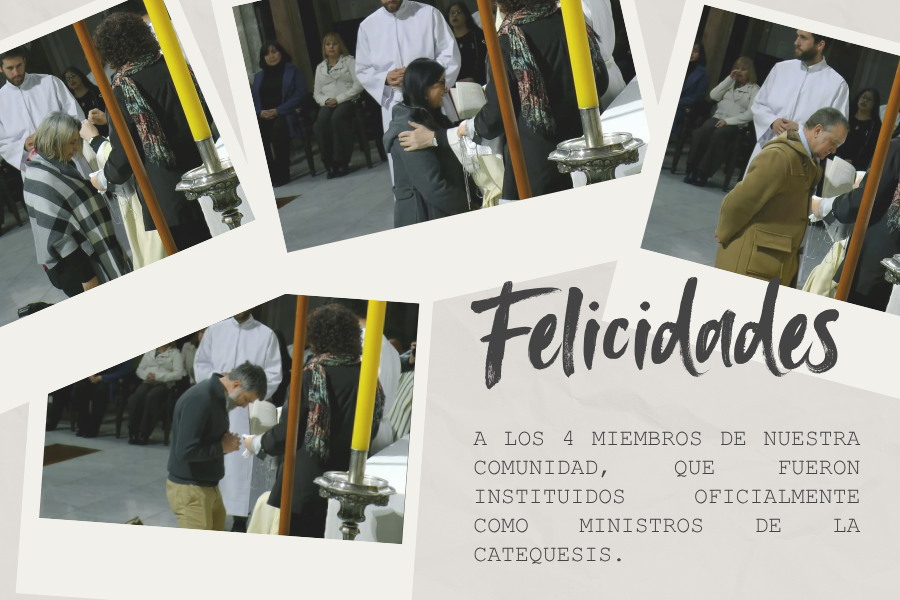 En este momento estás viendo Cuatro feligreses de nuestro Santuario y Parroquia fueron instituidos como ministros de catequesis